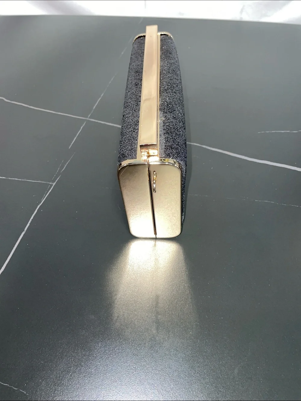 GOLD TONE AND GLITTER EVENING CLUTCH FTL-08-228